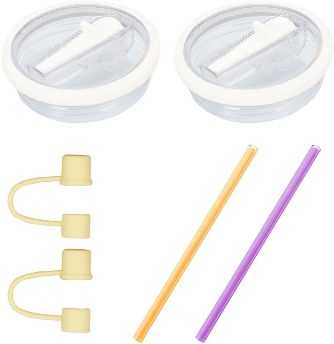 Dailygoods- Bekerdeksel Lekvrij - Rietjesstop - Rietje - Herbruikbaar