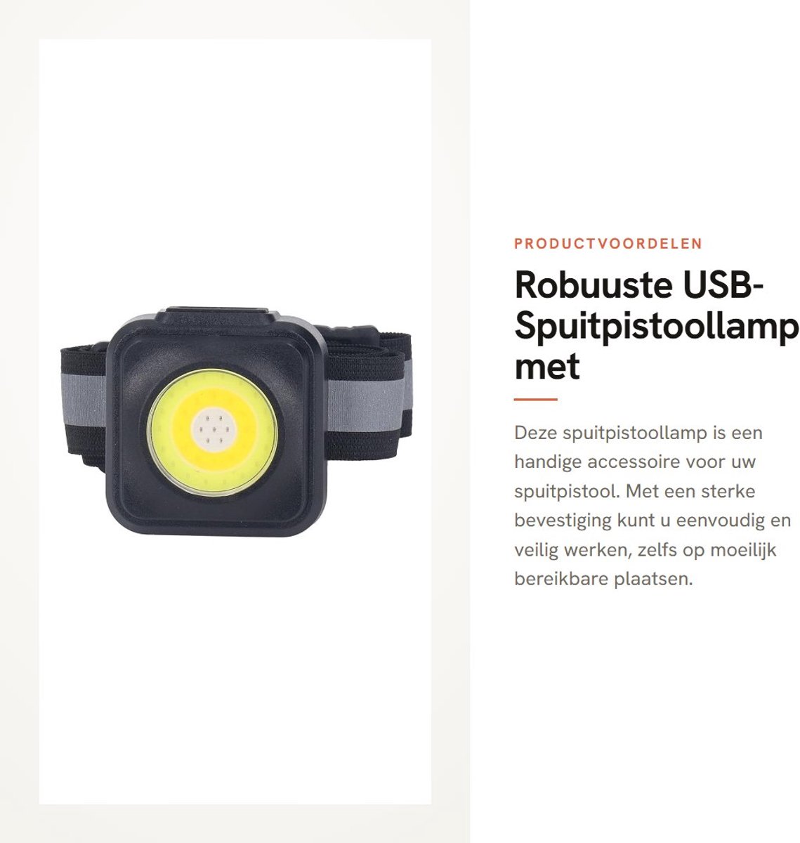 Dailygoods - Robuuste USB-Spuitpistoollamp met Eenvoudige Installatie