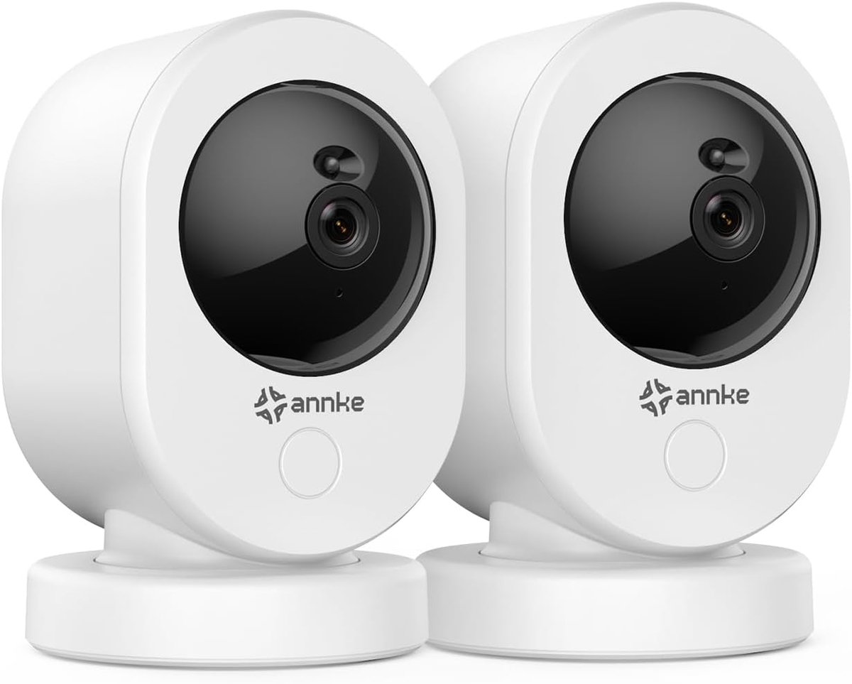 Beveiligingscamera Binnen - Babycamera Huisdiercamera - Thuis Bewaken - 4K Ultra HD Resolutie - 8 Megapixel - Wit