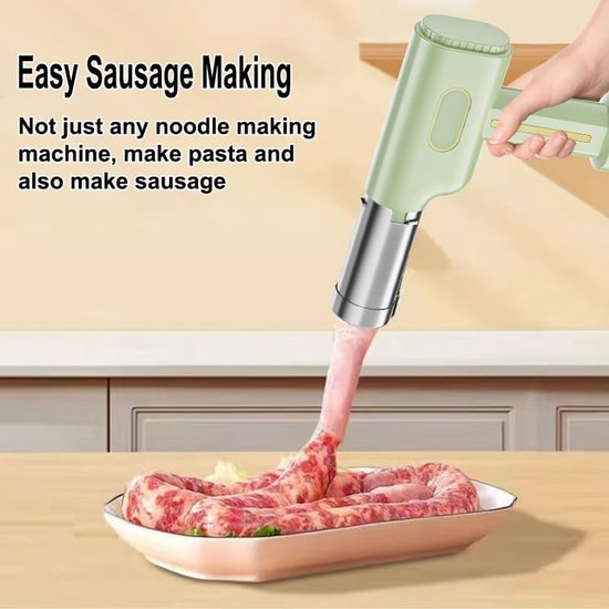 Elektrische handpastamaker - Pastamaker - Worstvuller - Automatische pastamaker - Groen — afbeelding 5