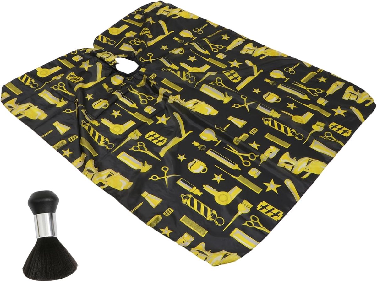 Kappersschort Set - Haarstyling Gereedschap - Haar Knippen - Verstelbare Neksluiting - 160 x 140 cm - Zwart