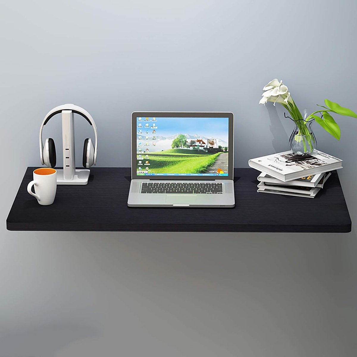 Laptopbureau - Klaptafel - Ruimte Besparen - Wandmontage - 70x40 cm - Zwart