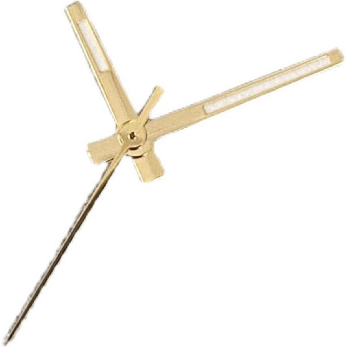 Dailygoods- Horloge Onderdelen Gouden Lichtgevende Wijzers - Vervangende Horloge Handen - NH35/36/4R/7S Beweging - 8 mm x 12 mm x 12,5 mm - Eenvoudig te Installeren - Hoge Kwaliteit - Horlogewijzers