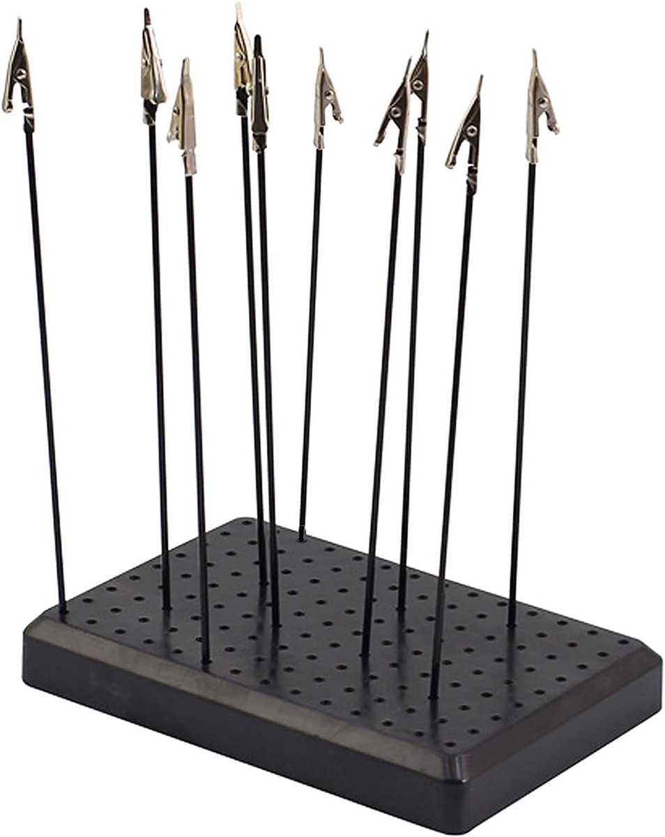Dailygoods - 10 Stuks Alligator Clip Sticks met Base voor Modelbouw
