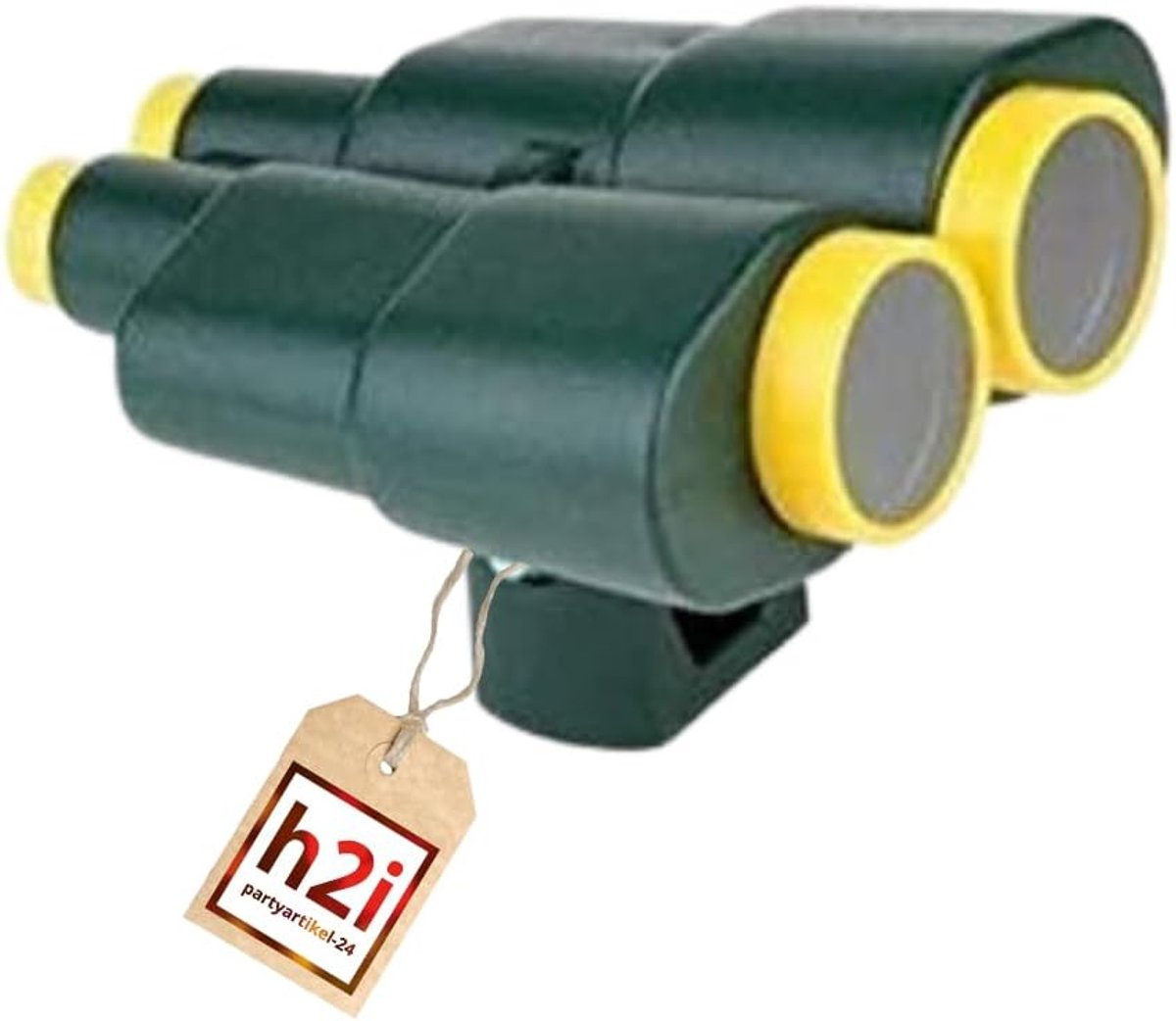 Kindertelescoop - Speelgoed verrekijker - Spelenderwijs ontdekken - Beweegbaar en weerbestendig - 300 x 260 x 170 mm - Groen geel
