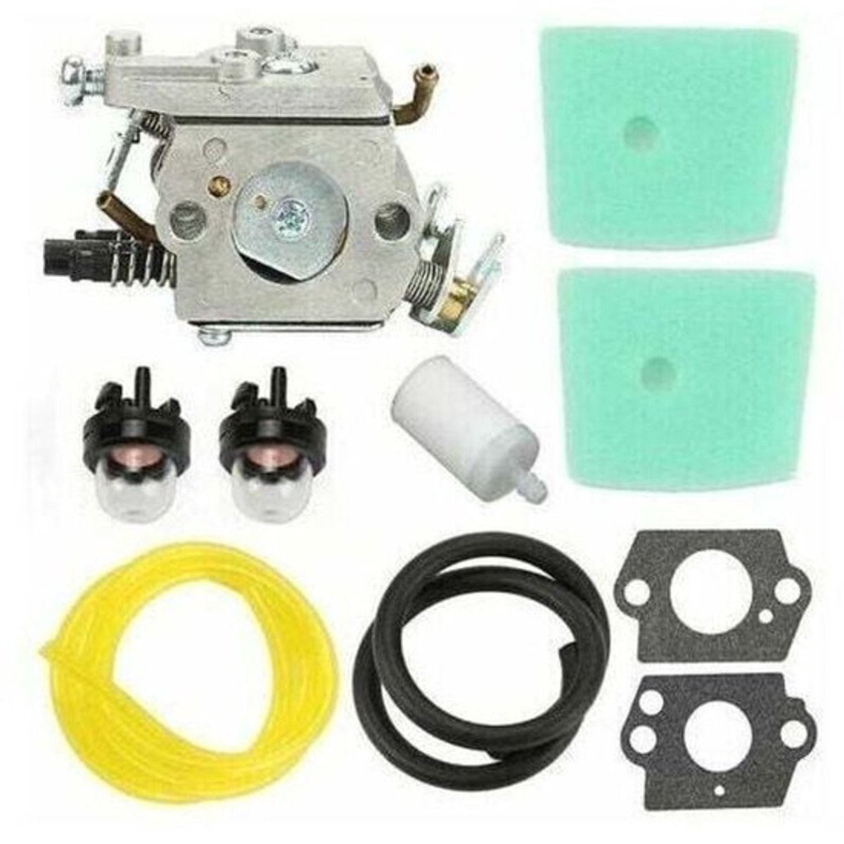 Carburateur (referentie 503283401) geschikt voor Husqvarna 123, 223, 322, 323, 325, 326, 327 en Zama C1Q-EL24 grasmaaiers, inclusief luchtfilter.