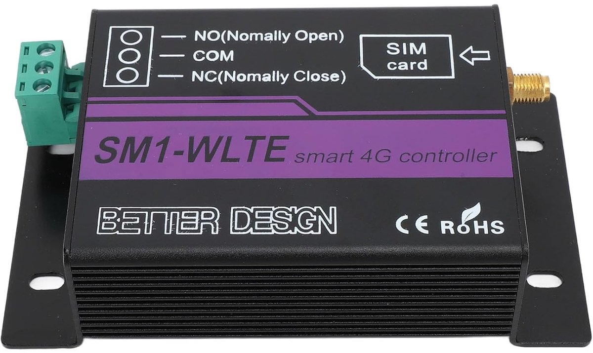 Mobiele Telefoon Controller - GSM Afstandsbediening - Omgeving Beheer - Temperatuur Vochtigheid Alarm - 1 Kanaal Relais - Wit