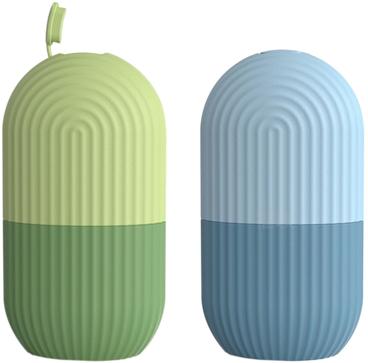 Dailygoods- Gezichtsijsroller 2 Stuks - IJsblokjesvormen - Siliconen - Herbruikbaar - Draagbaar - Voedselveilig - Ijsblokjesvorm