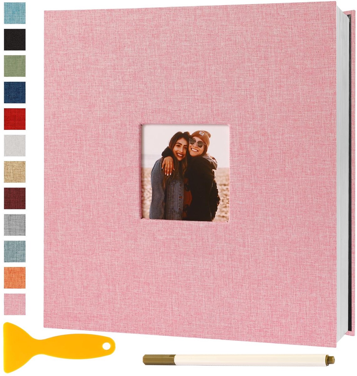 Dailygoods- Fotoalbum Zelfklevend 28x27 - 40 Bladzijden - Scrapbook - Gastenboek - Zuurvrij/PVC-vrij - Perfect voor Bruiloft/Baby