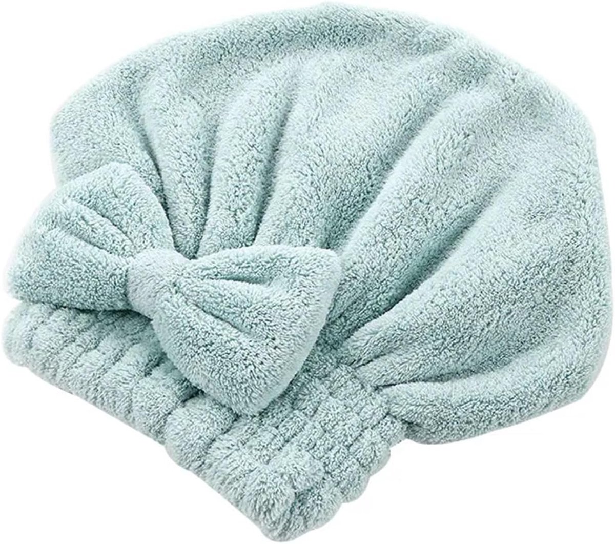 Haarhanddoek Cap - Drogen Tulband - Haar Drogen - Super Absorberend - Eén Maat - Groen