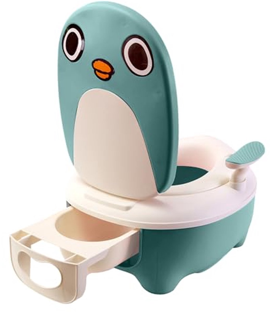 Kinder Potje - Babypotje Toilettrainer - Zindelijkheidstraining Baby - Met Opbergvak - 44 x 30 x 36 cm - Groen