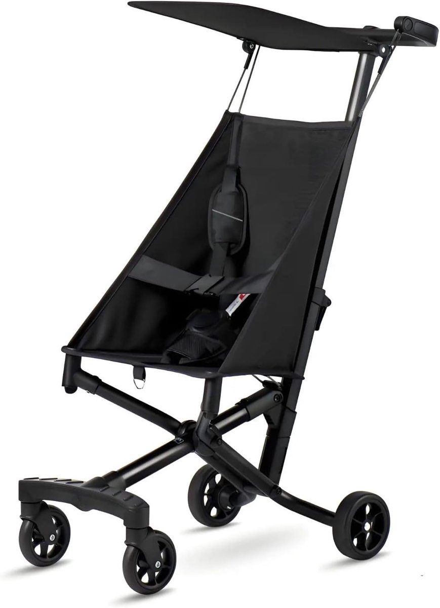 Kinderwagen Opvouwbaar - Reiswagen Lichtgewicht - Reizen met kinderen - Handbagage formaat - 3.8 kg - Zwart