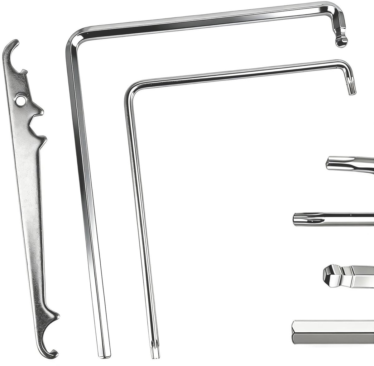 Dailygoods- Raam-instelgereedschapsset 3-delig - Hoogwaardig Staal - Hoeklagersleutel - Inbussleutel 4 mm - Torx 4 mm - Slijtvast en Corrosiebestendig - Instelgereedschap