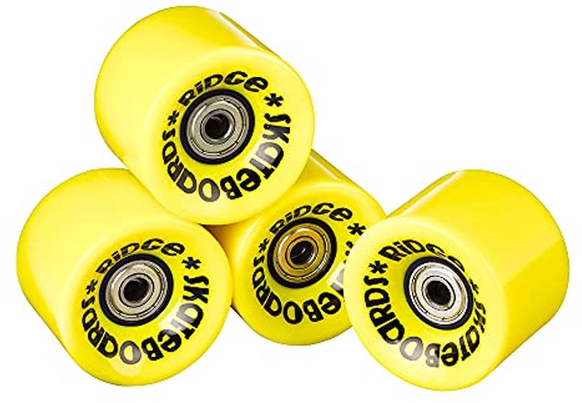 Skateboard Wielen - Cruiser Wielen - Straat Cruisen - Zachte PU Constructie - 59mm - Geel