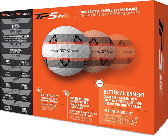Golfballen - Tour Ballen - Sporten en Spelen - Tour Flight Kuiltjes - 12 Stuks - Wit — afbeelding 3