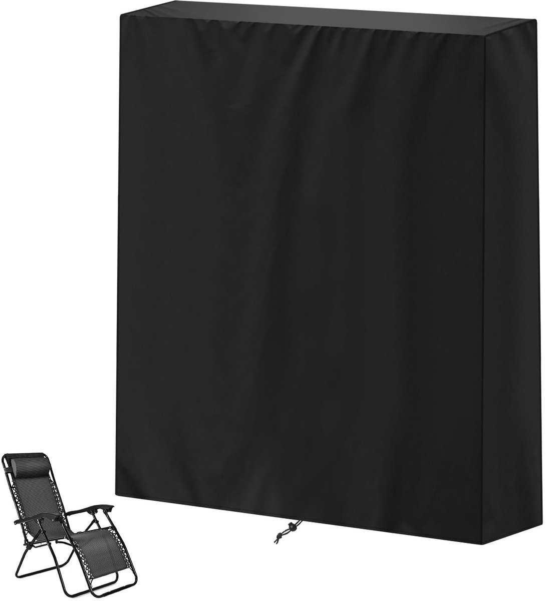 Dailygoods- Stoelhoes Waterdicht - Opvouwbare Ligstoelhoes - Beschermhoes Tuinmeubelen - Zwaartekrachtfauteuil - Duurzaam Materiaal - 75 x 20/34 x 110 cm - Tuinmeubelhoes