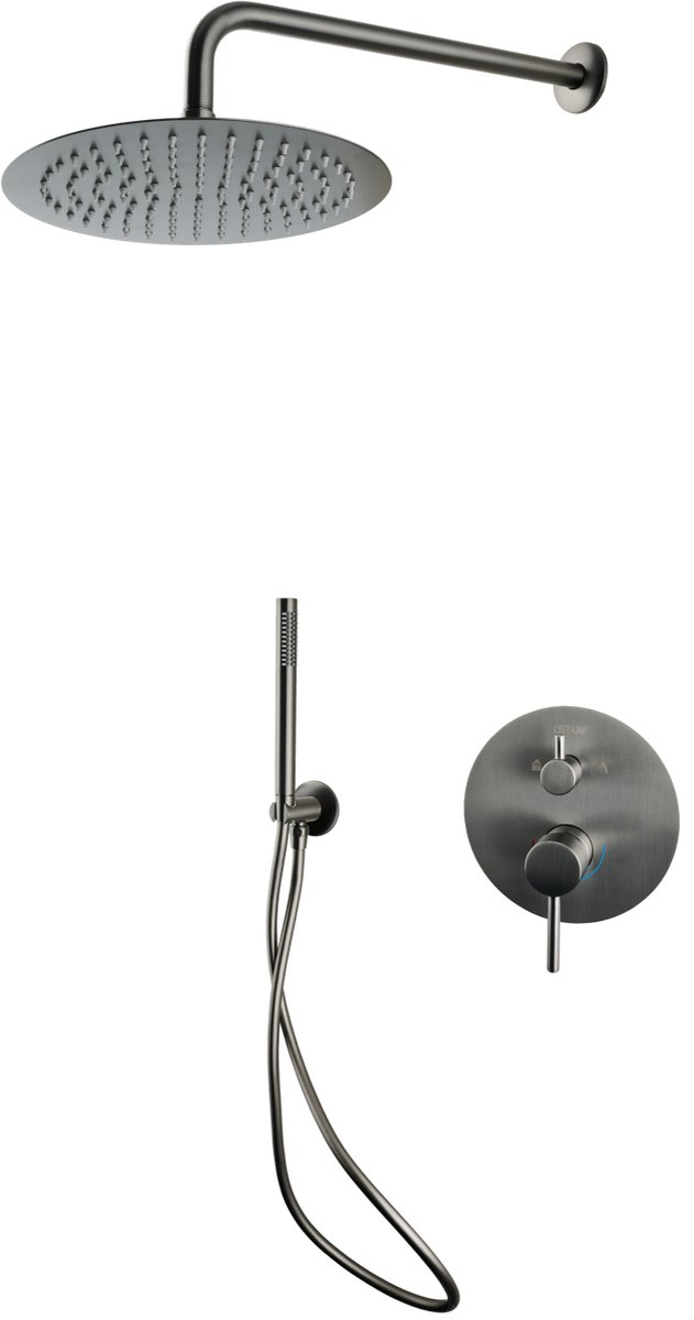 Terni - Inbouw Doucheset - Gun Metal