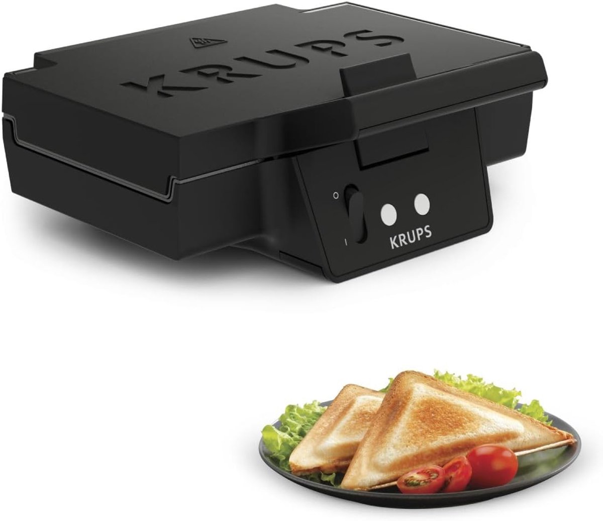 Tosti Apparaat - Tosti Maker Grill - Snelle Snacks Maken - Driehoekige Vorm - 850 W - Zwart