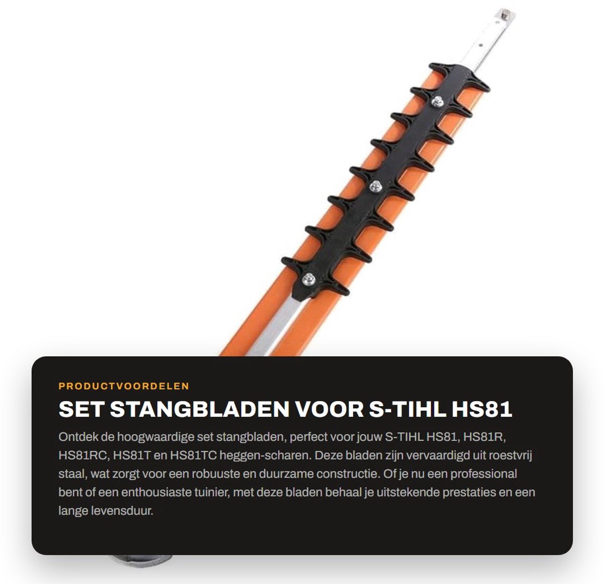 Dailygoody - Set Stangbladen voor S-Tihl Hs81 - Roestvrij Staal