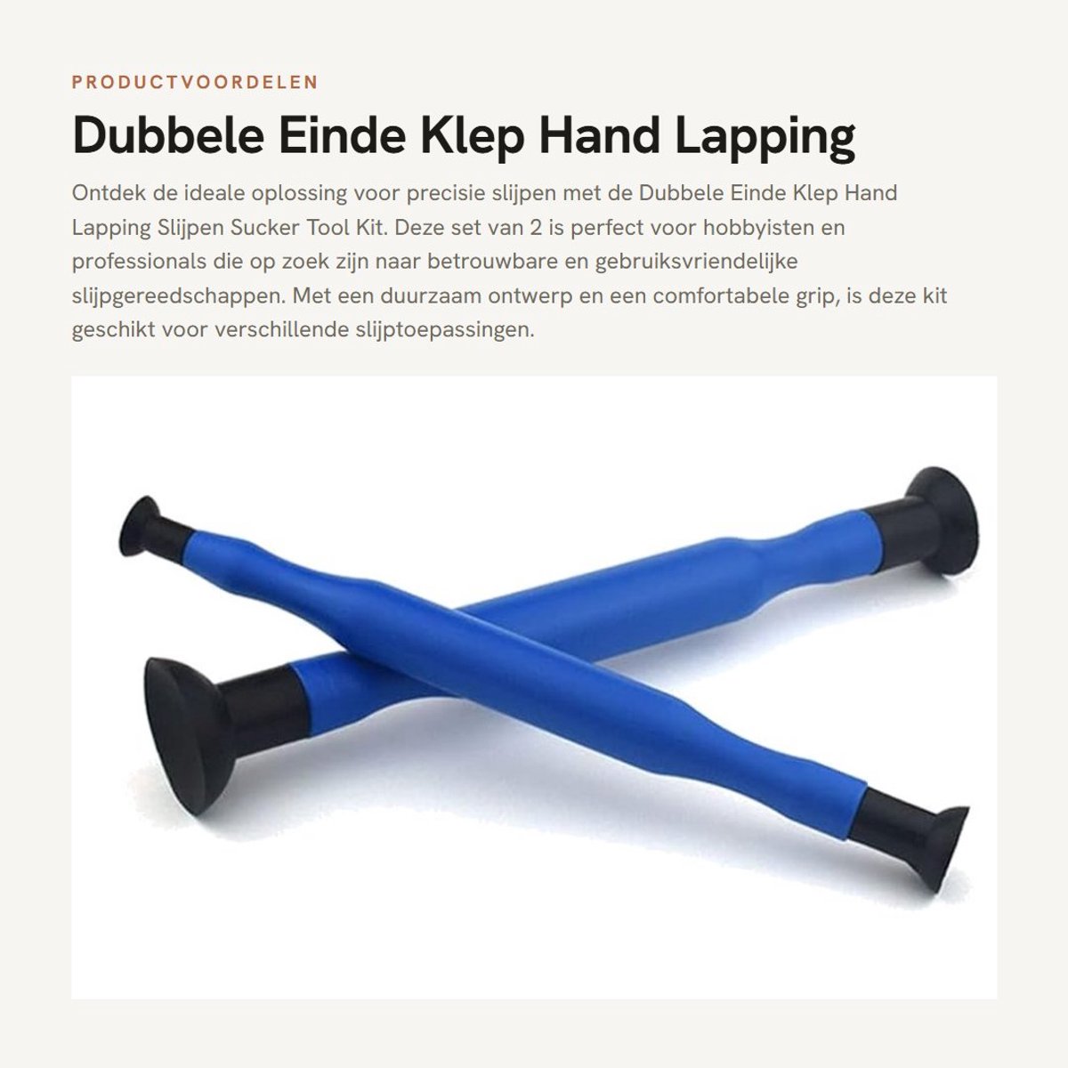 Solidchoice- Slijpen Dubbele Einde Klep Handgereedschap - Slijper Tool Kit - Zuignap Gereedschap - Lichtgewicht - Duurzaam - Lange Handgrepen - Kleppen