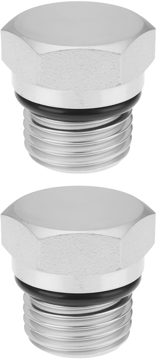 Dailygoods - 2 Stuks 3/8" ORB Carbon Staal Hex Boss Plug