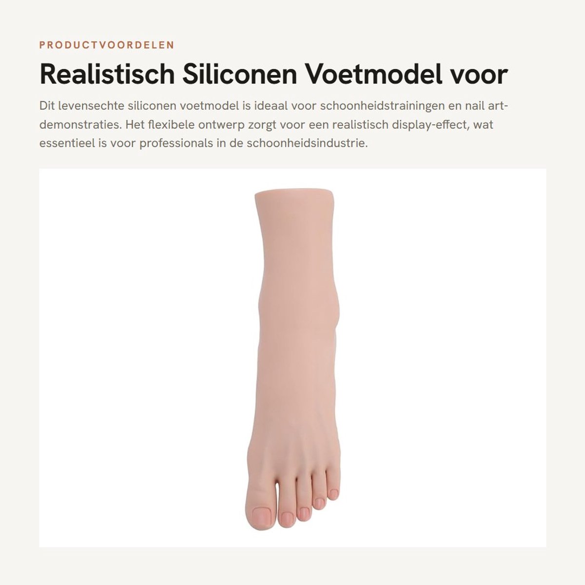 Dailygoods- Voetmodel Realistisch Display-effect - Flexibel Gewrichtspositionerend - Siliconen Voetpop - Soft-touch Mannequin - Professioneel Gebruik - Hoogwaardige Presentatie - Mannequinvoet