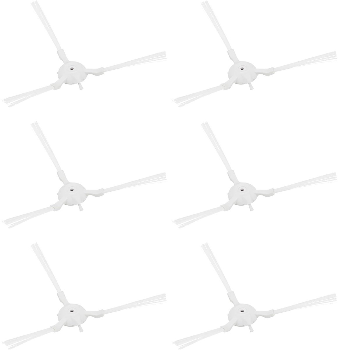 Dailygoods- Zijborstels 6 Stuks - Compatibel met Rowenta X-plorer RR8275/RR6875 - Flexibele Borstelharen - Eenvoudige Installatie - Verbeterde Reinigingsefficiëntie - Schadevrij voor Meubels/Vloeren - Robotborstels