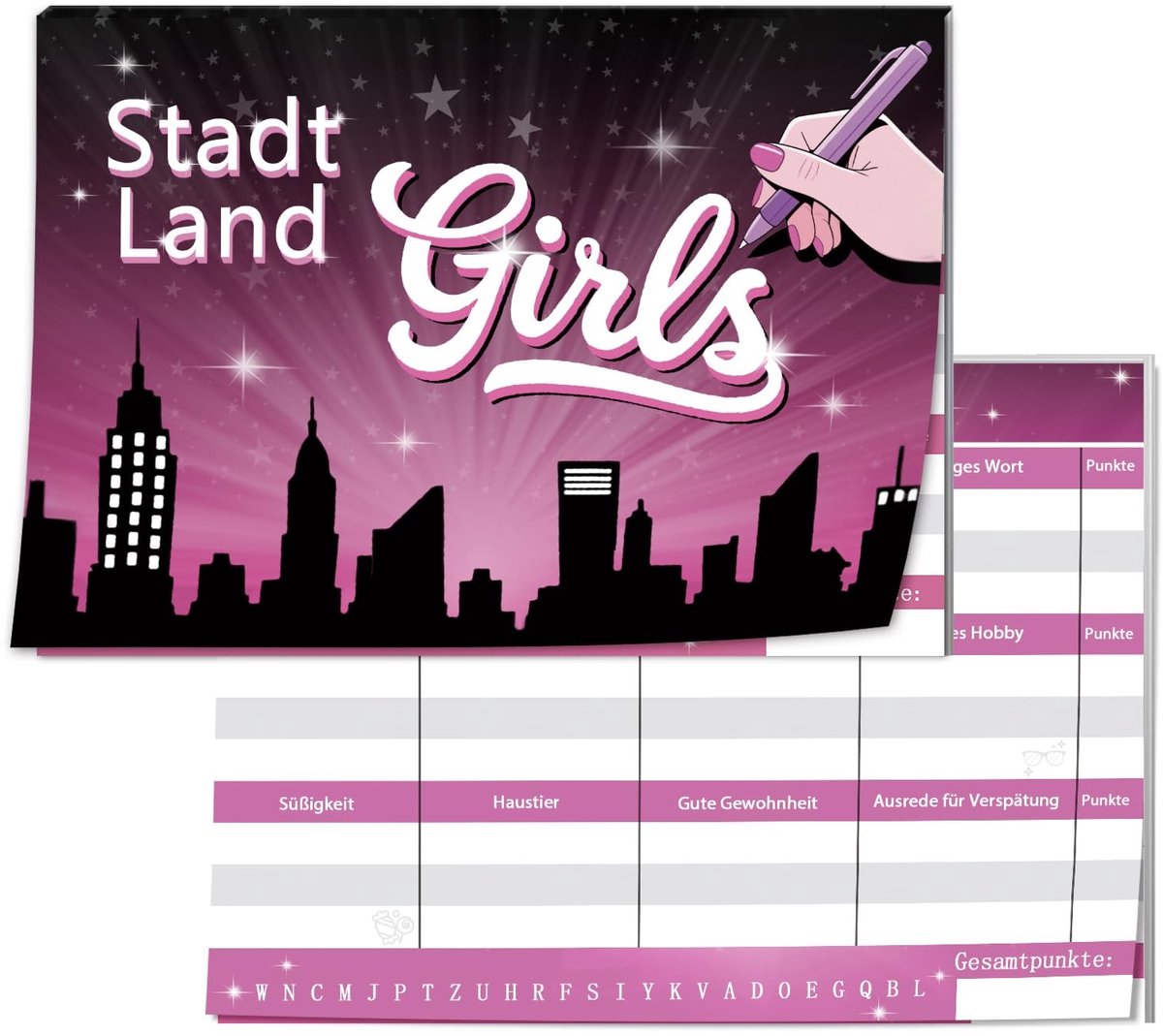Dailygoods - Stadslandmeisje Kaartspel voor Tienermeisjes - Perfect Cadeau voor Meidenavonden