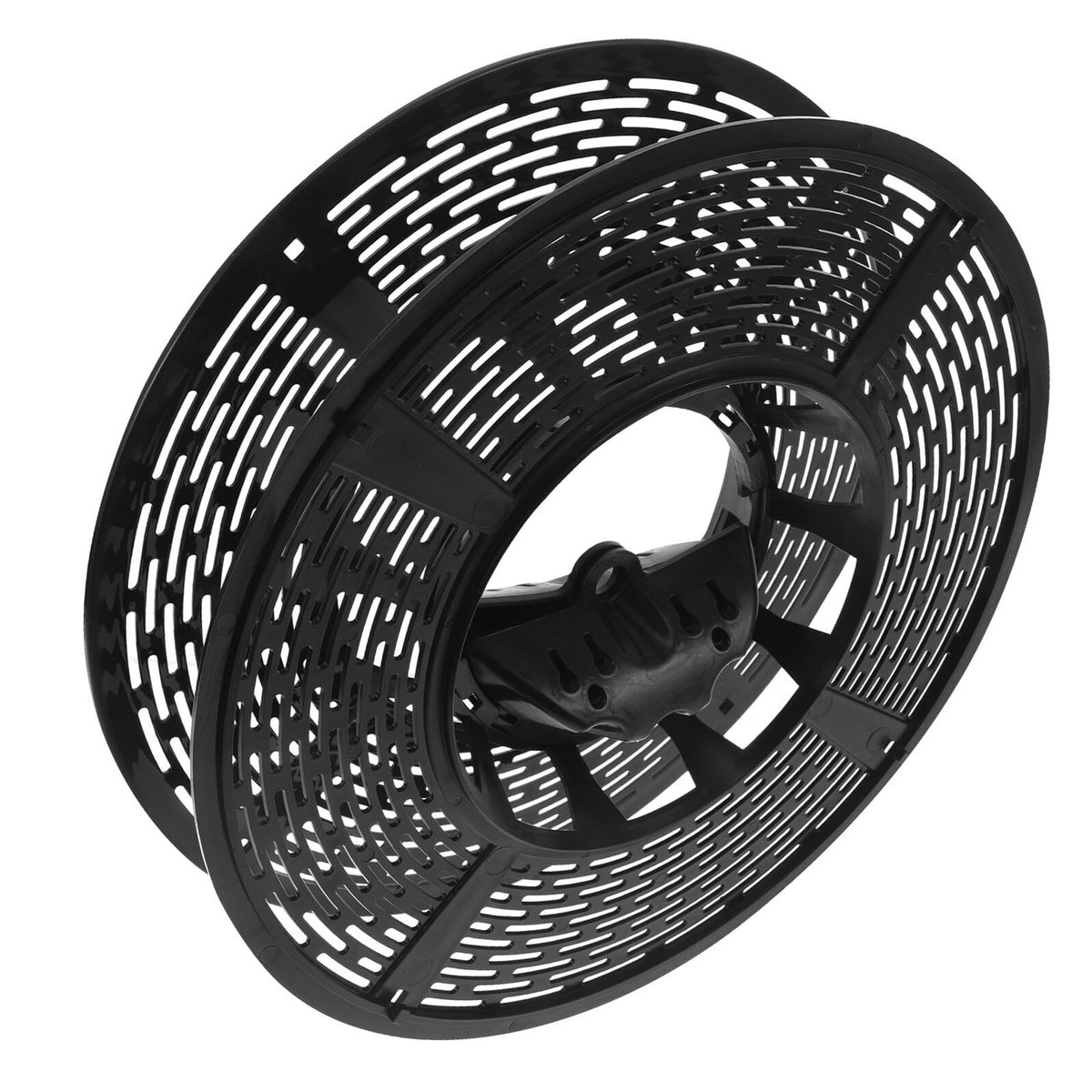 Dailygoods- Kabelhaspel met snelopwikkelmechanisme - Opberghouder voor verlichting - Verlengsnoer - Draaggreep - Kunststof - Afmetingen 27x27x6,5 cm - Opbergdoos