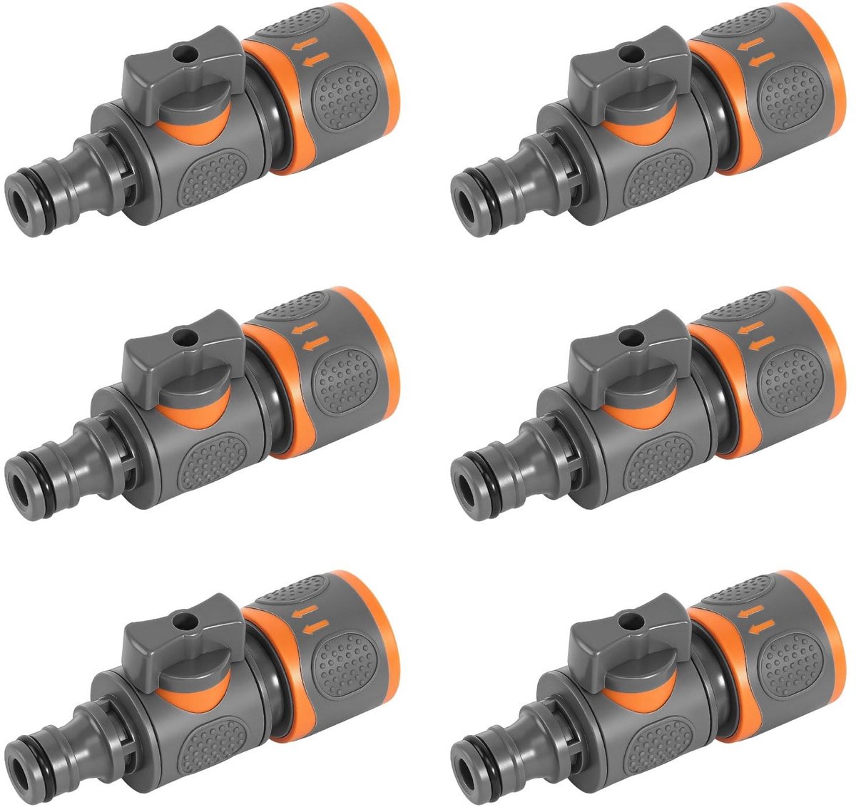 Dailygoods- Slangkoppeling met Regelventiel - Tuinslangkoppeling - Slangkoppelingen - 6 Stuks - 1/2 Inch - Accessoires voor Waterslang - Tuinslangconnector