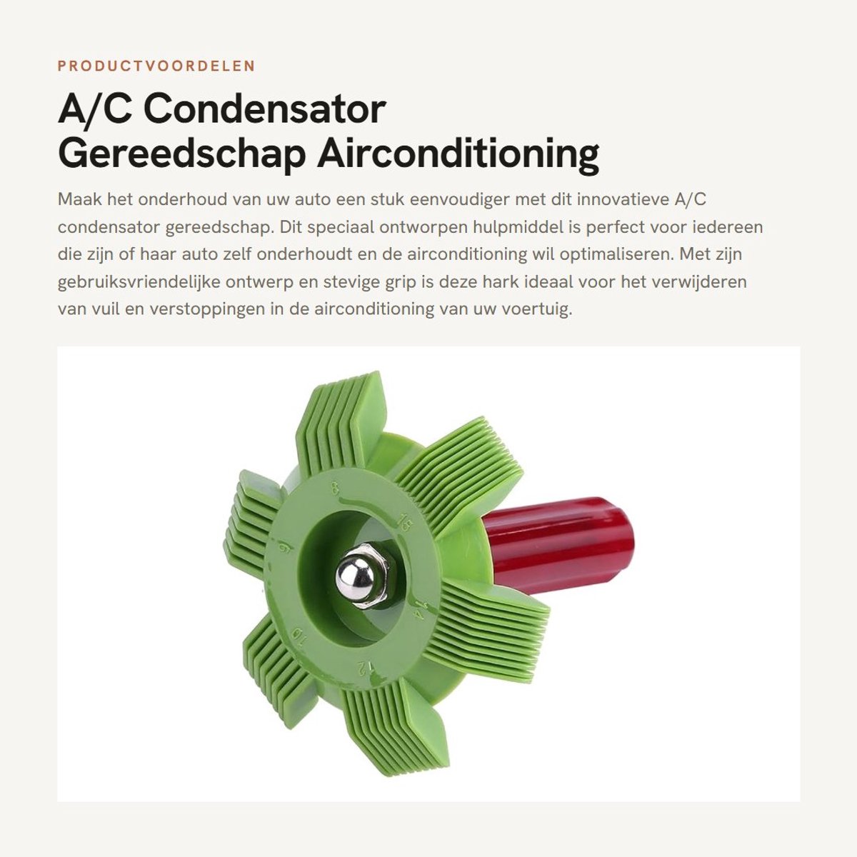 Dailygoods- Condensator Gereedschap - Compact - Kunststof - Diameter 81mm - Lengte 98mm - Wegwerpgereedschap - Vin-stijltang