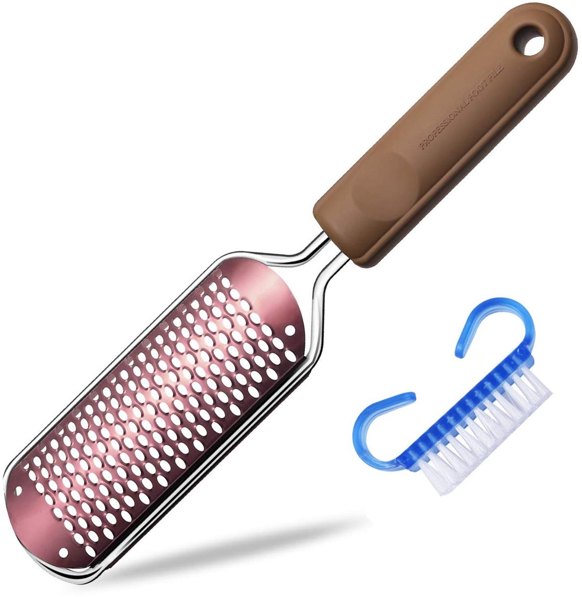 Dailygoods- Pedicurevijl Professionele roestvrijstalen eeltverwijderaar - Voetrasp - Eeltvijl - Voetvijl voor eelt - Voetverzorging - Ideaal voor thuisgebruik