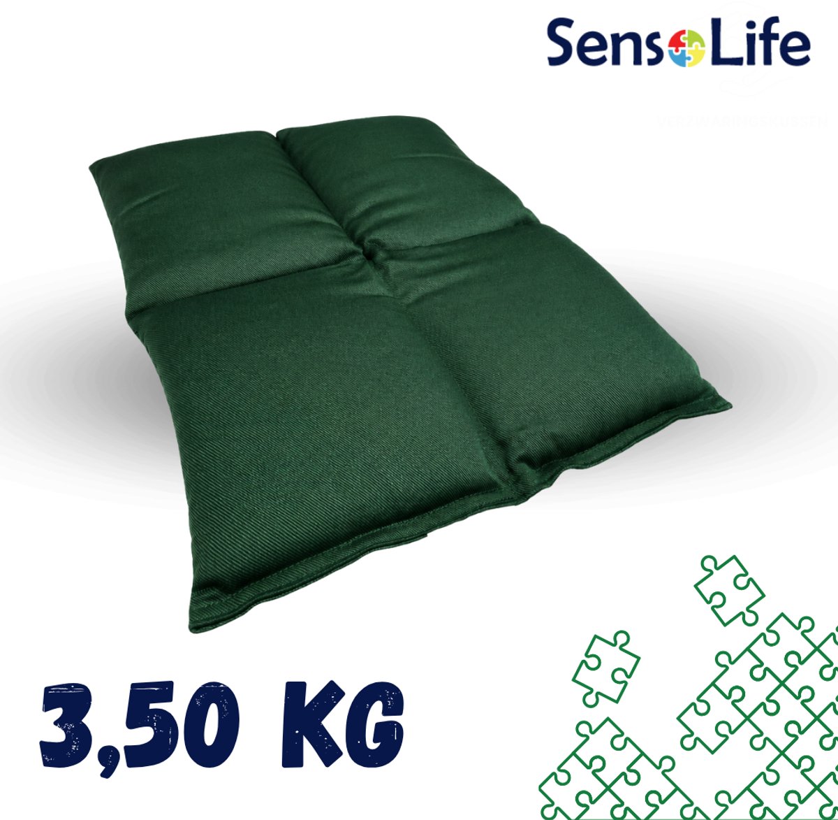 Verzwaringskussen 30 x 40 cm - 3,50 kg - Verzwaarde schootkussen - ideaal maat, hulpmiddel voor school en sensorische integratietherapie