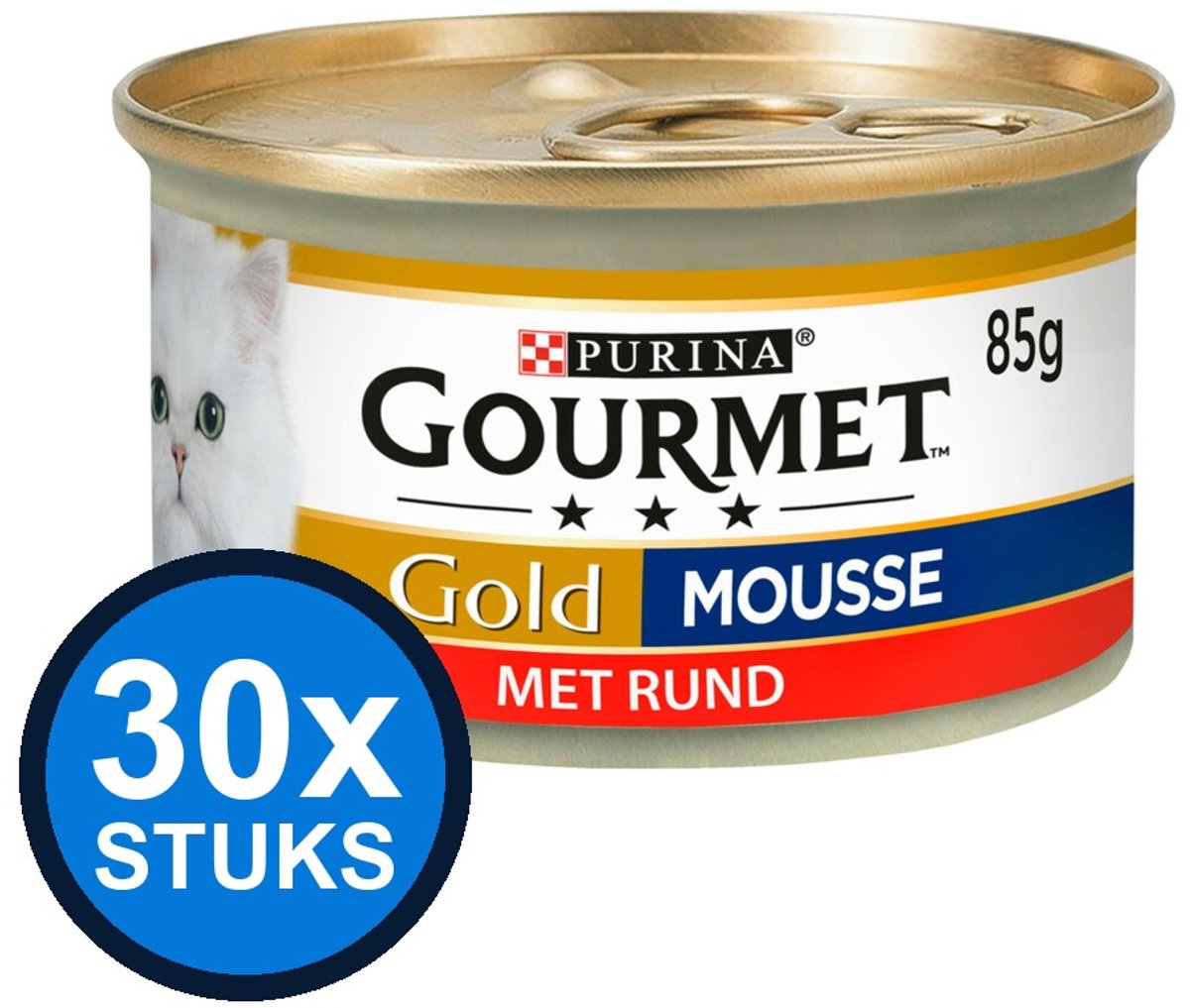 Gourmet Gourmet Gold - Mousse Rund - Kattenvoer Natvoer - 85g