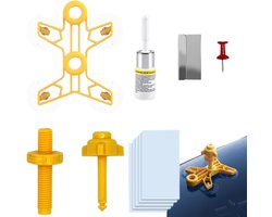Reparatieset Voorruit - Glasherstel Kit - Auto Onderhoud - Snelle Glasreparatie - 7-delige Set - Transparant
