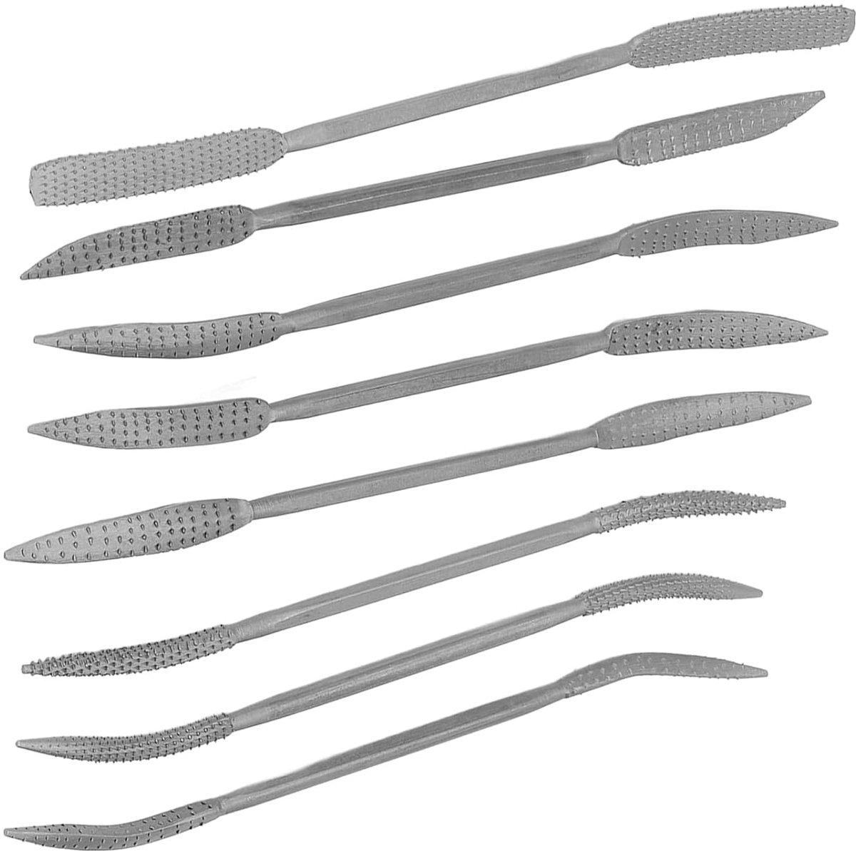 Dubbel Beëindigde Rasp - Houtbewerking Set - Precisie Graveren - Duurzaam Legeringsstaal - 26 cm Lengte - Zilverkleurig