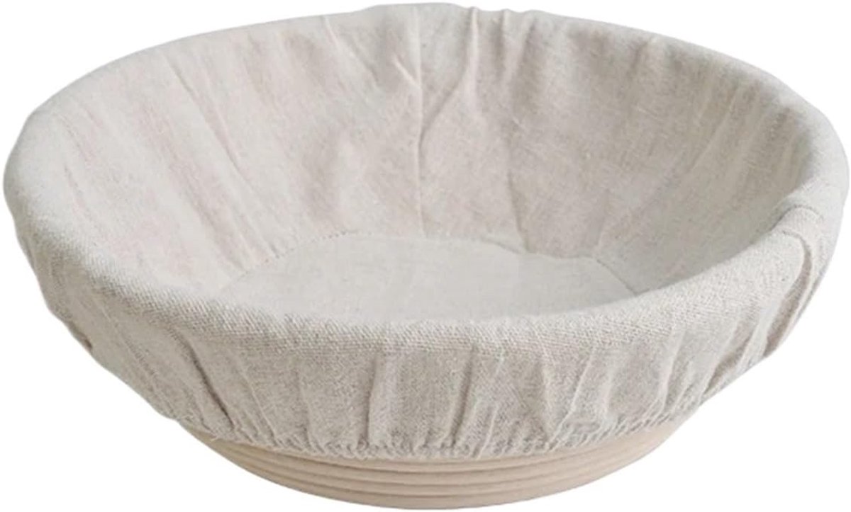 Brood gistmand - Rijsmand rotan - Ambachtelijk bakken - Natuurlijke materialen - 25 x 8.5 cm - Houtkleur