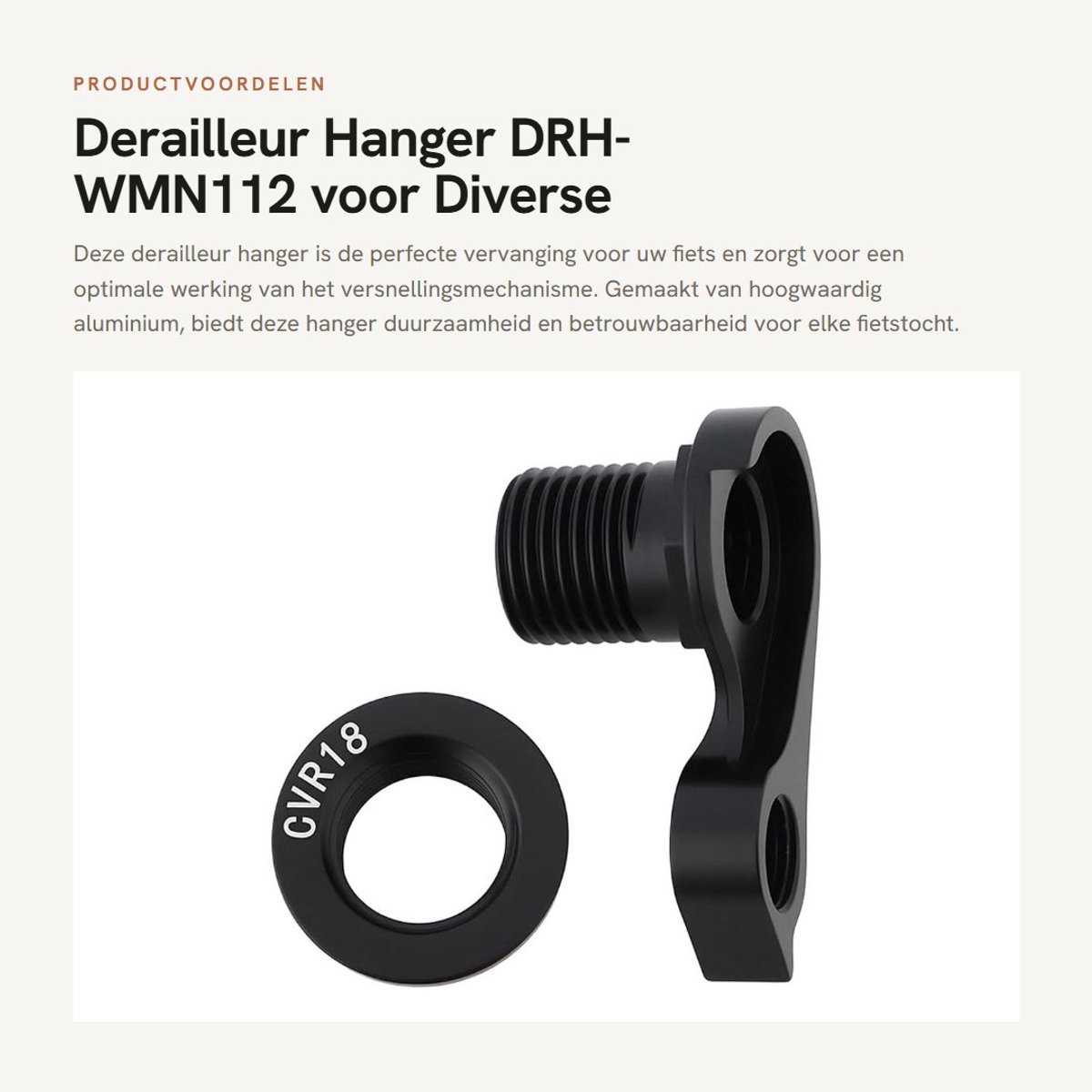 Dailygoods- Derailleur Hanger Zwart - Fietshanger voor de Muur - Compatibel met Cervelo C3/C5/R3/R5 - Aluminium - Snelle Montage - Corrosiebestendig - Fiets Hanger