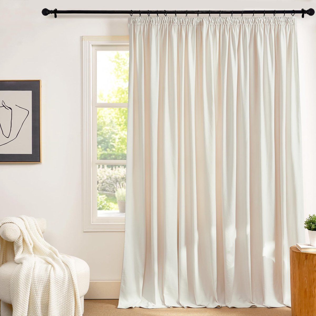 Dailygoods- Gordijnen 300 g/m² - Verduisterend - Fluwelen - 1 Paneel - 240 cm Hoogte - Zachte Textuur - Verduisteringsgordijnen
