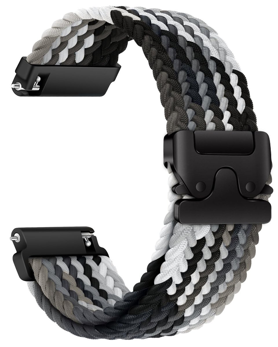 Dailygoods - 20 mm gevlochten horlogeband voor Amazfit en Garmin sporthorloges