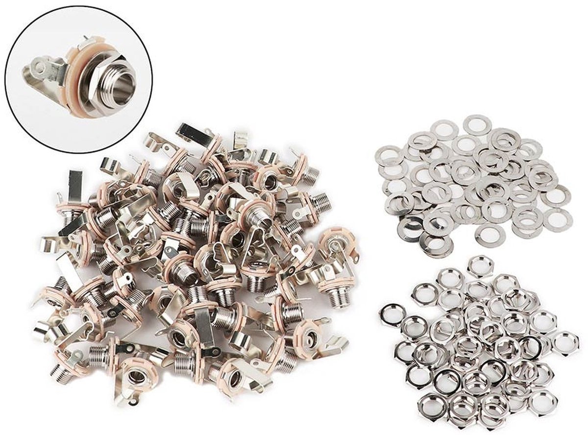 Switchcraft SC-11/50 Bulk Pack – 50 stuks 1/4 Mono Input Jacks