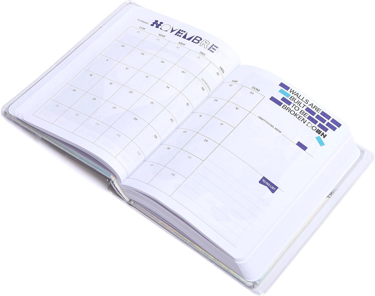 SnelShoppen - Octopus Schooldagboek 2024/2025 - 12 Maanden - Zwart - 12,5 x 16,5 cm - Inclusief Stickers en Boekmarkers - Perfect voor Kinderen en Jon