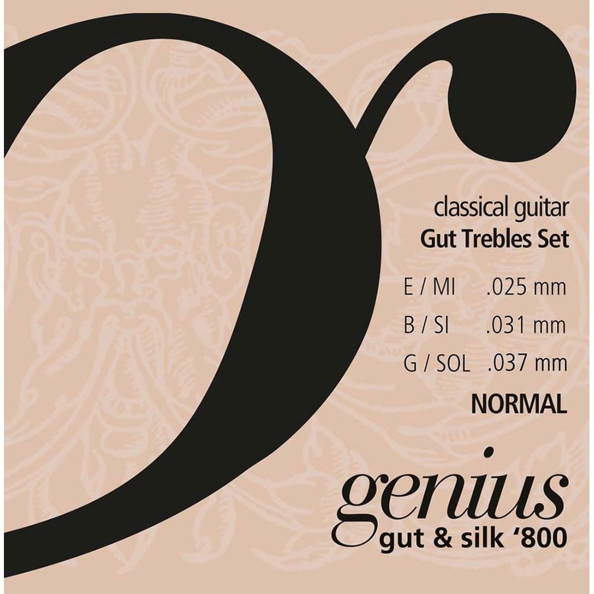 Galli GR2537 trebleset voor klassieke gitaar, Gut & Silk, high tension