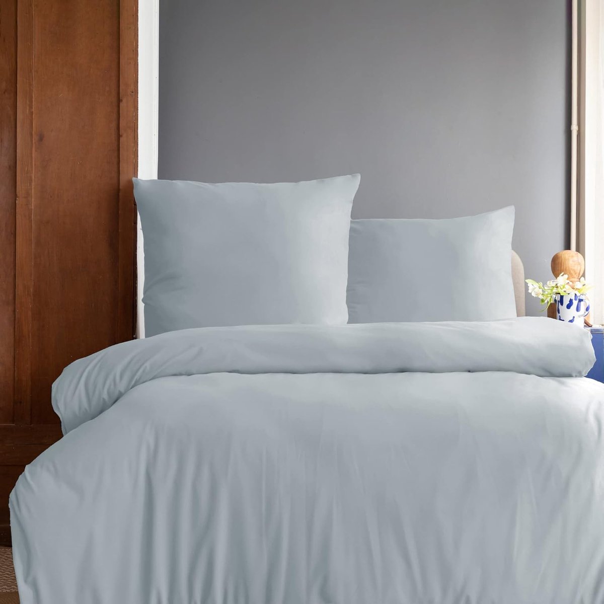 SnelShoppen - Komfortec Premium Super Zacht Bedlinnen Set, 2-delige Dekbedovertrek 61 x 220 cm + 80 x 80 cm Kussenslopen, Geborsteld 100% Microvezel,