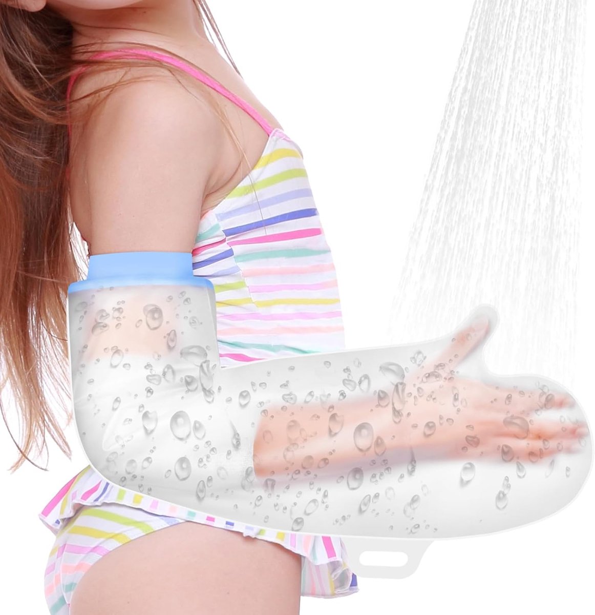 Waterdichte Kindergips Armbeschermer, Waterdichte Gips Armbeschermer voor Douche, Gips Handbeschermer, Herbruikbare Gipsbeschermers voor Pols, Elleboog, Wond