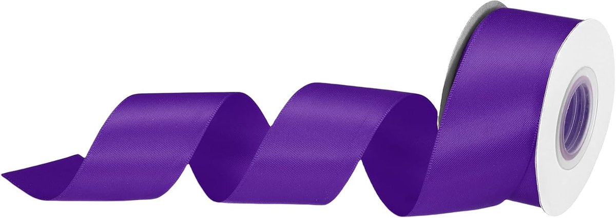 32 mm 10 yard (9 m) satijnen lint grosgrain dunne solide zijde voor bruiloftsboeket voor Valentijnsdag geschenkdoos taart strikken donkerpaars