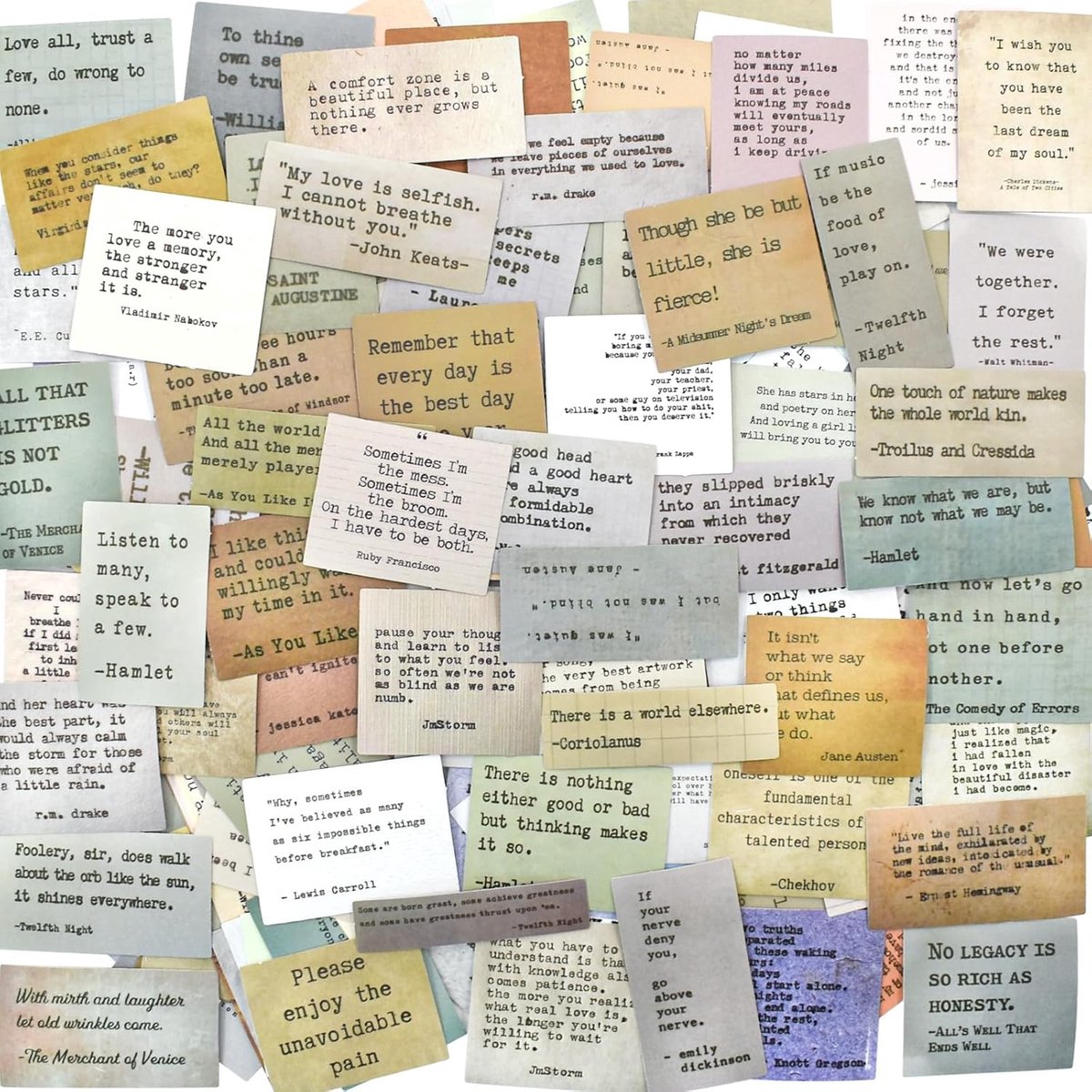 240 stuks vintage citaatstickers, inspirerende motiverende plakboekstickers voor dagboek planner waterflessen, waterdichte vinyl retro stickers voor plakboekpagina's (veelkleurig)