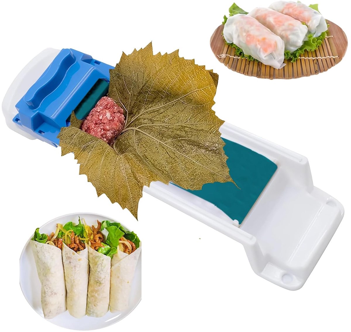 Vlees Roller, Wijnblad Rolmachine Sarma Roller Machine Druivenbladeren Roller Wijnblad Roller Vlees Rolgereedschap Gevuld Druivenkoolblad Walsmachine Blad Rol Maker Sushi