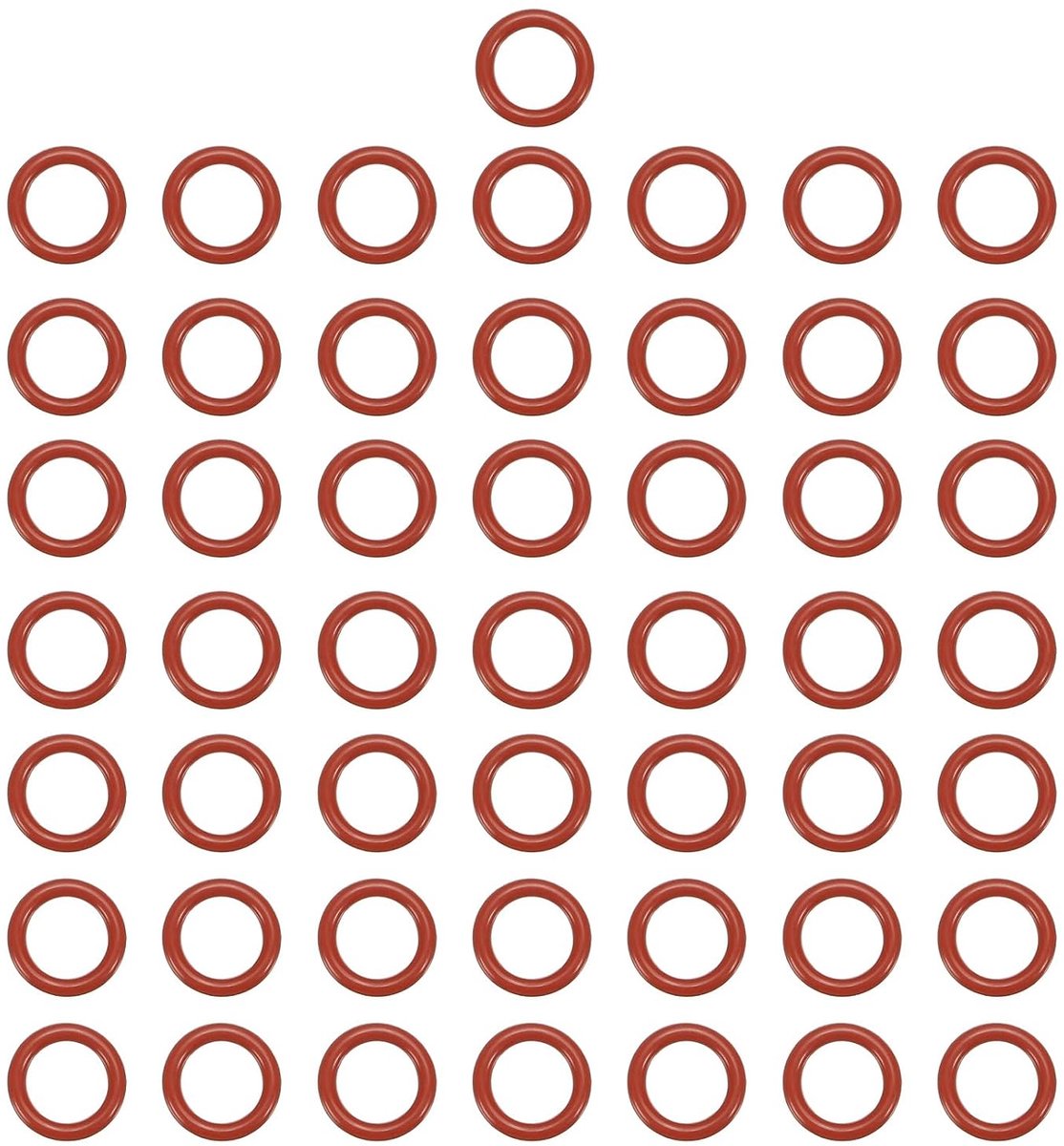50 stuks O-ring afdichtringen, 9 mm x 13 mm x 2 mm, rubberen schijven, afdichtingen, rubberen ringen, VMQ sluitringen voor autokraan, hogedrukreiniger, lucht, gasbuizen, reparatie, rood