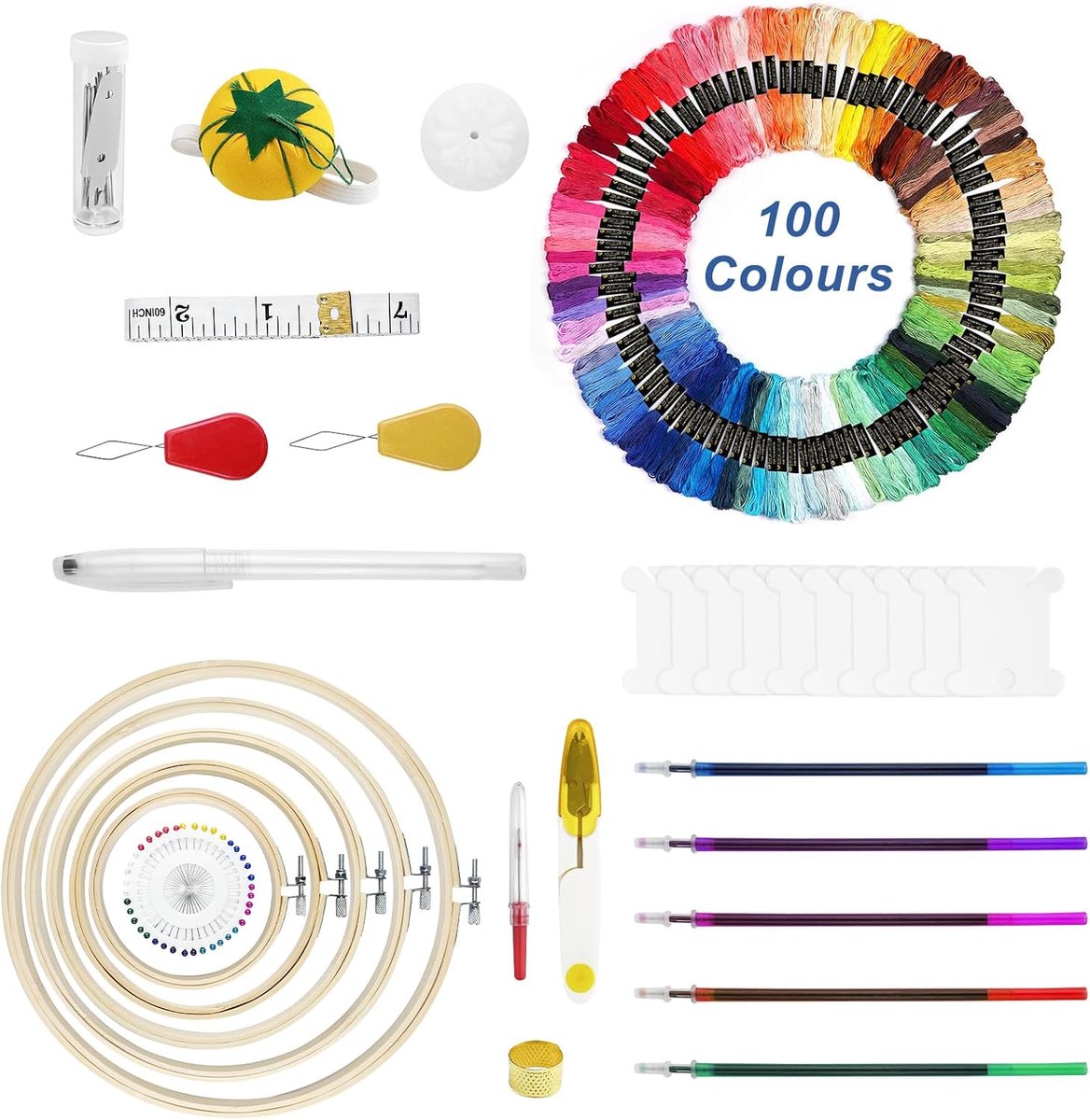 borduurset, kruissteekset, punch naald, complete set, naaiset, kruissteekset, borduurset, borduurset voor beginners en kinderen en volwassenen